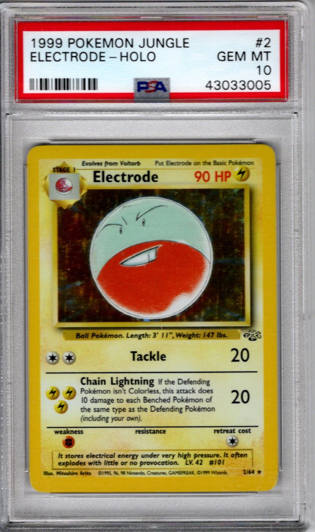 PSA 10 - 1999 Electrode Holo - Jungle #2