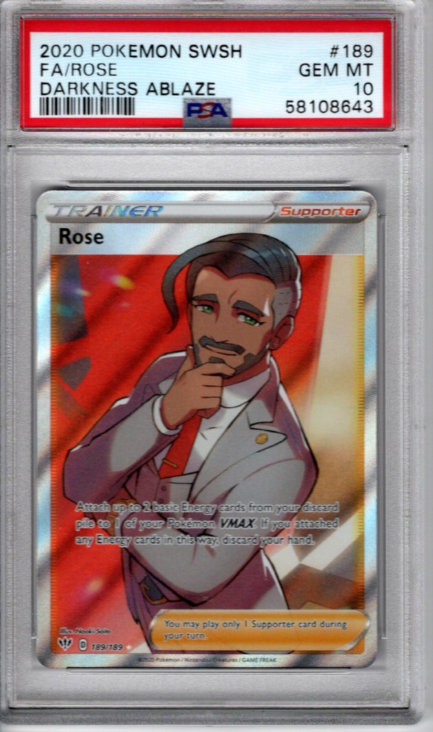 PSA 10 - 2020 Rose - Darkness Ablaze #189