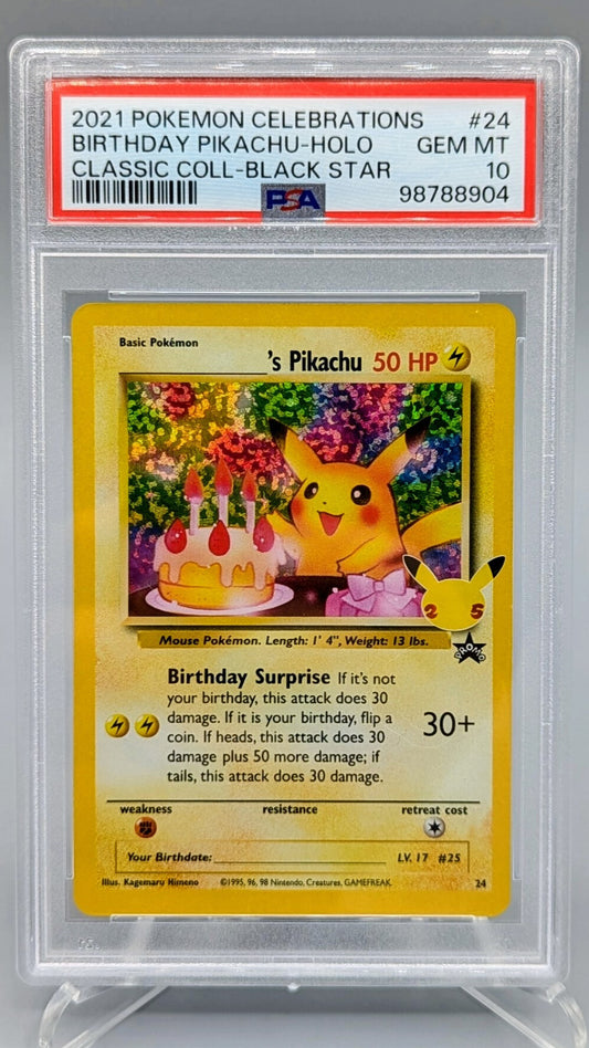 Birthday Pikachu PSA 10