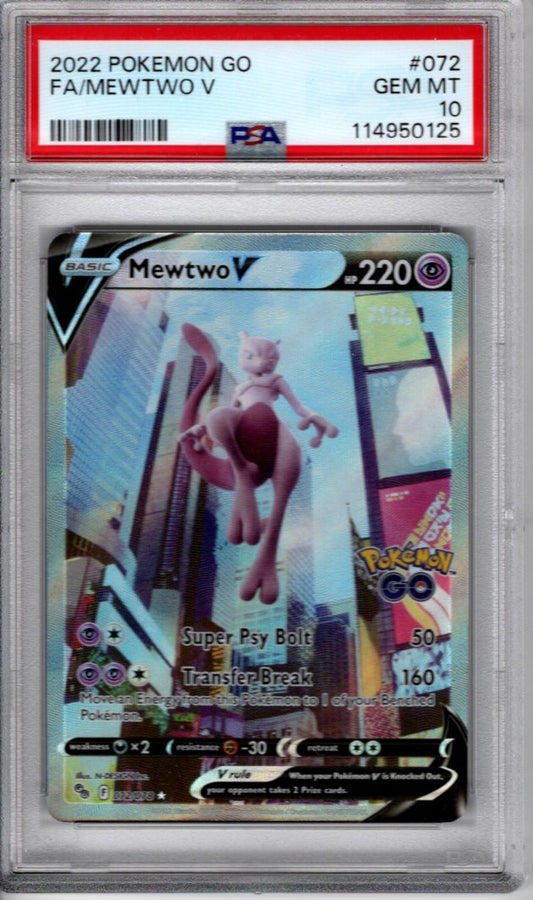 PSA 10 Mewtwo V #72 Pokemon Go