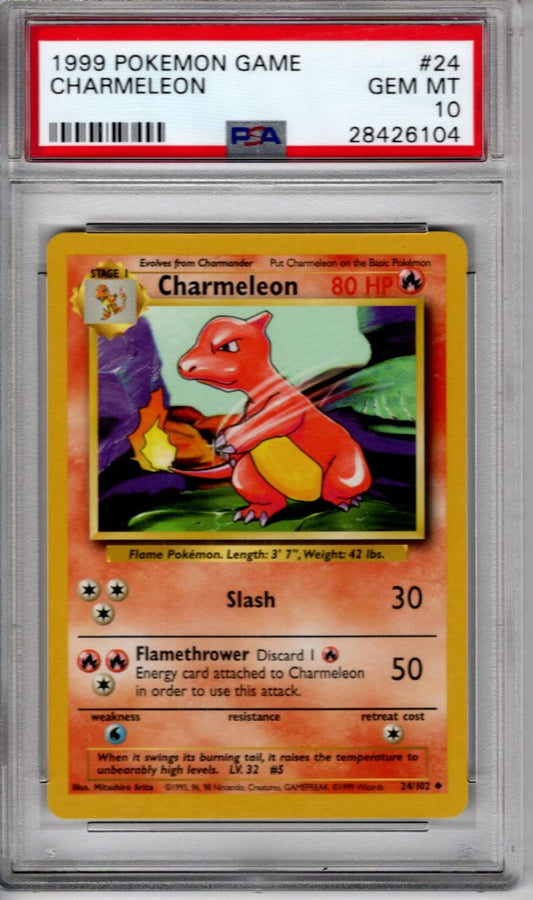 PSA 10 1999 Charmeleon Base Set - #24