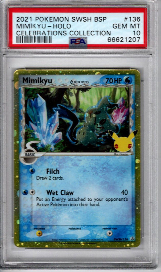 PSA 10 - 2021 Celebrations Mimikyu - SWSH #137