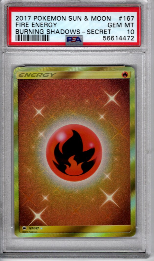 PSA 10 - 2017 Fire Energy - Burning Shadows #167
