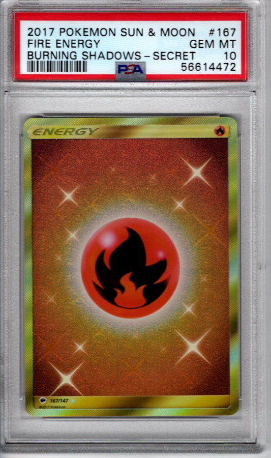 PSA 10 - 2017 Fire Energy - Burning Shadows #167