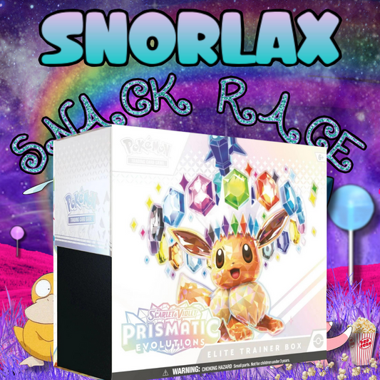 Prismatic Evolutions Elite Trainer Box + Acrylic Case - SNORLAX SNACK RACE